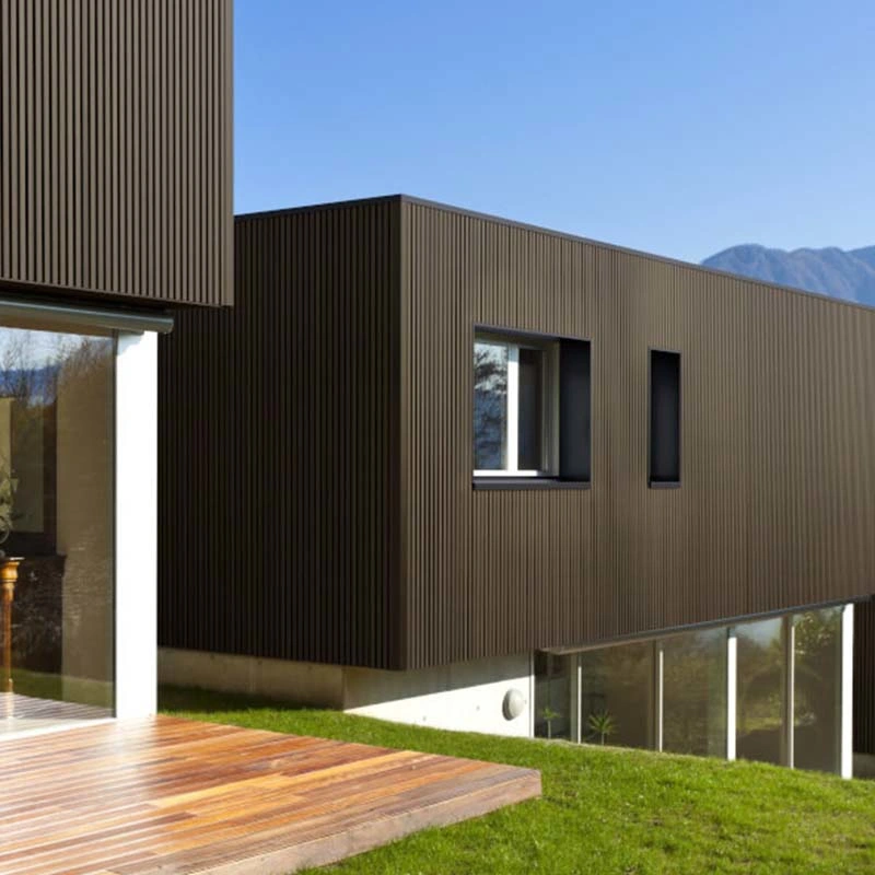 Exterior Bamboo Fiber Plastic Composite WPC Wall Panel Co-Extrusion All Weather Resistant Waterproof Cladding Panel