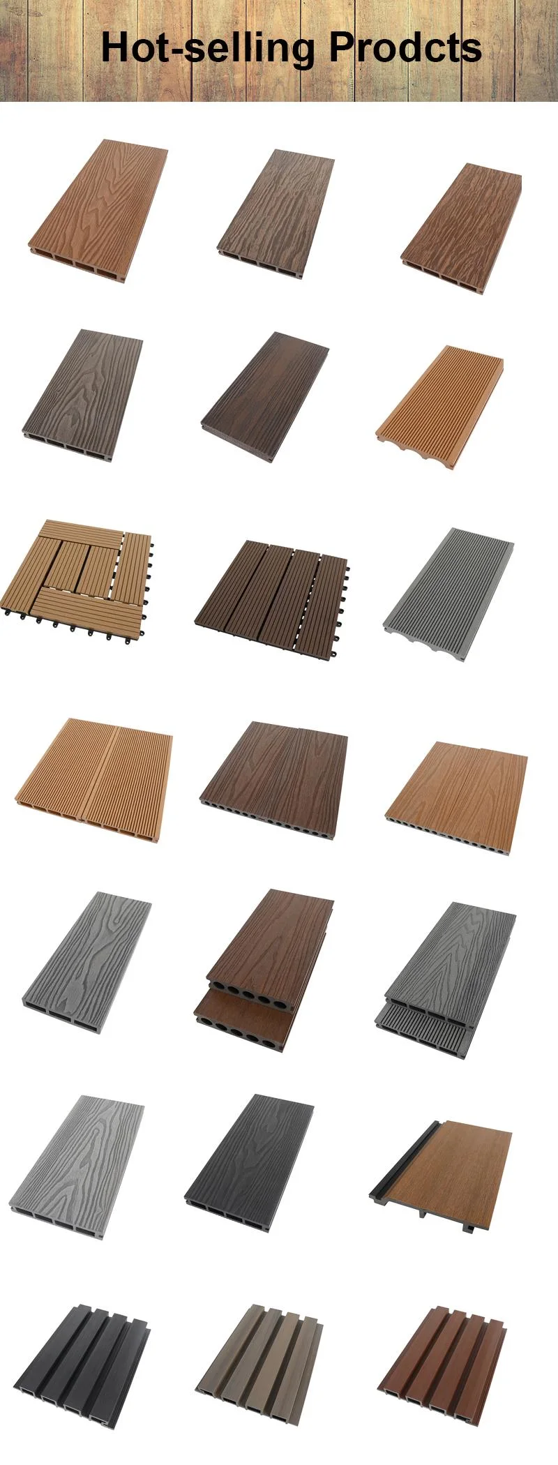 Waterproof Exterior Wood Plastic Composite Outdoor Panel WPC Wall Cladding for Decoration