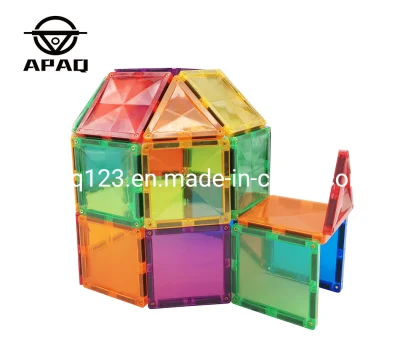 Stem LED Licht 3D Magnetische Bausteine ​​Kunststoff DIY Konstruktionsspielzeug Lernspielzeug Magnetische Fliesen