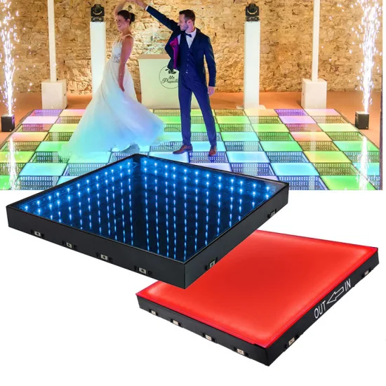 Drahtlose magnetische Disco-DJ-Party 50 * 50 cm 3D-Spiegel-LED-Tanzfläche für Hochzeitsveranstaltungen