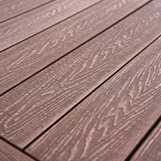 WPC-Terrassendielen, 3D-geprägte Holzmaserung, Holz-Kunststoff-Verbundboden für den Außenbereich