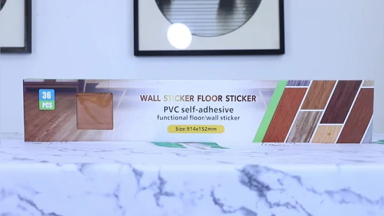 Maßgeschneiderte, wasserfeste, selbstklebende PVC-Vinyl-Holzbodenaufkleber für das Badezimmer